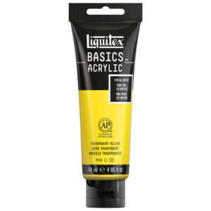 Basics Acrylic 118ml Tube, Transparent Yellow