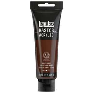 Basics Acrylic 118ml Tube, Burnt Umber