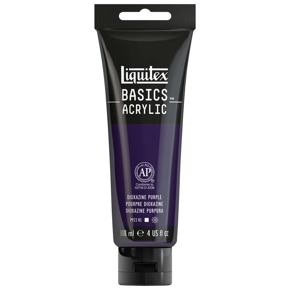 Basics Acrylic 118ml Tube, Dioxazine Purple
