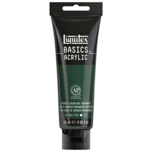 Basics Acrylic 118ml Tube, Hooker's Green Hue Permanent