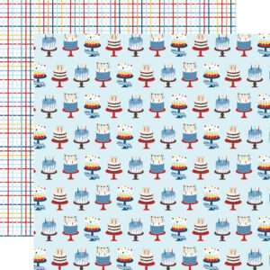 12X12 Patterned Paper, Birthday Boy - Let's Eat Cake
