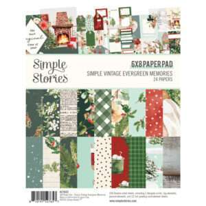 6X8 Paper Pad, Simple Vintage Evergreen Memories