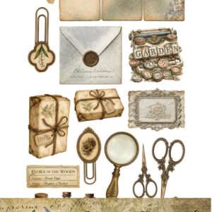 6X12 Extras Paper Set, Vintage Botanical