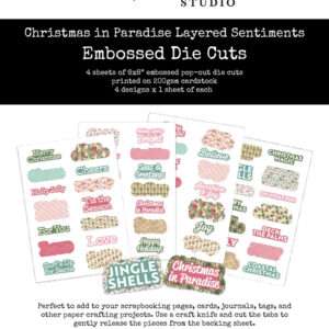 Embossed Die Cuts, Christmas in Paradise Layered Sentiments