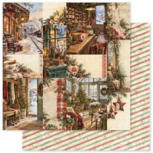 12X12 Patterned Paper, Christmas at Holly House Basics A