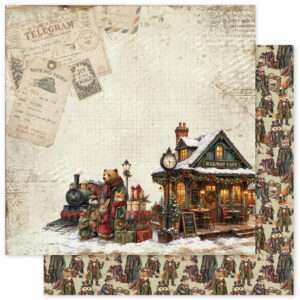 12X12 Patterned Paper, Christmas at Holly House Basics B