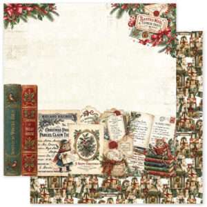 12X12 Patterned Paper, Christmas at Holly House Basics D