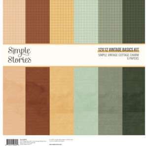 12x12 Vintage Basics Kit, Simple Vintage Cottage Charm