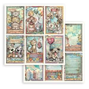 12X12 Patterned Paper, Furry Friends 2 - 6 Cards