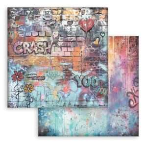 12X12 Patterned Paper, Furry Friends 2 - Graffiti Flowers
