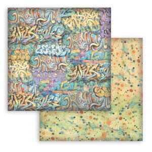 12X12 Patterned Paper, Furry Friends 2 - Graffiti Lettering