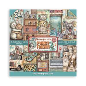 12X12 Paper Pad, Furry Friends 2