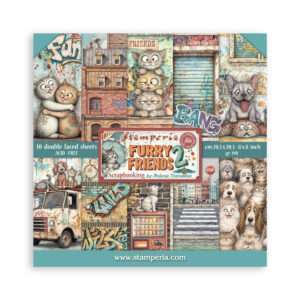 8X8 Paper Pad, Furry Friends 2