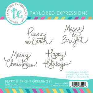 Cling Split Stamp, Berry & Bright Greetings