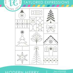 Cling Stamp, Modern Merry