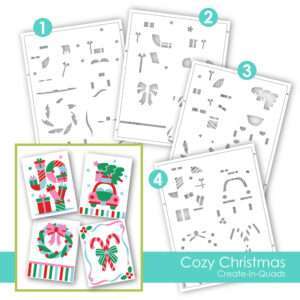 Create-in-Quads Layering Stencil, Cozy Christmas